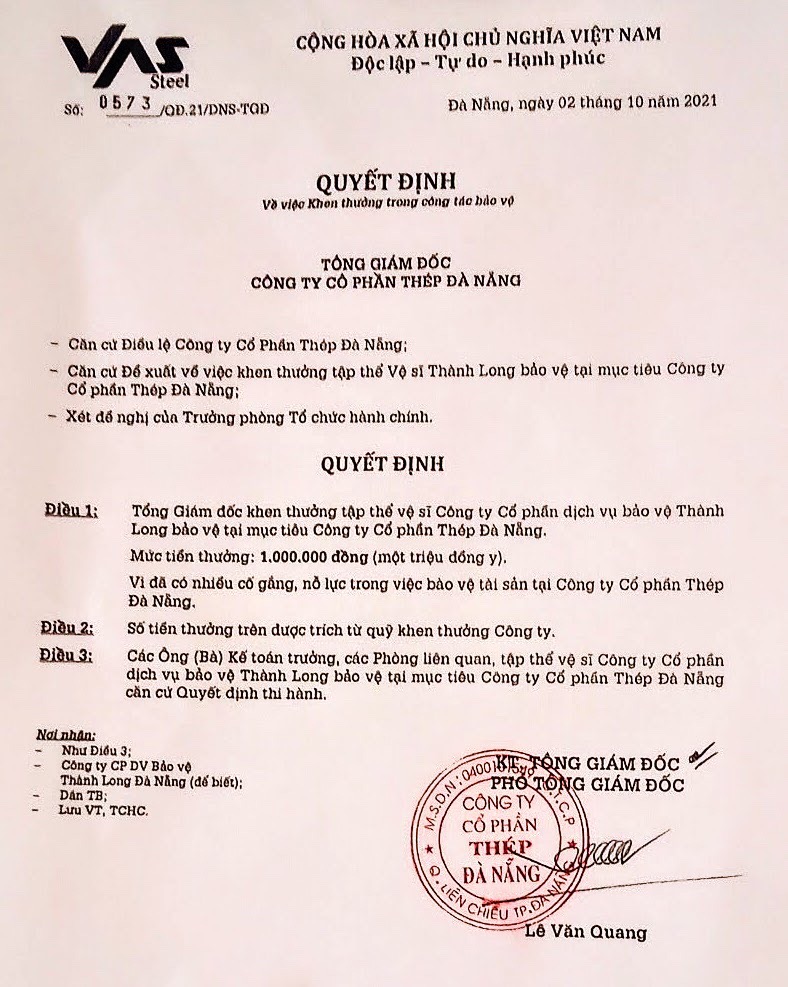 Côn gty bảo vệ
